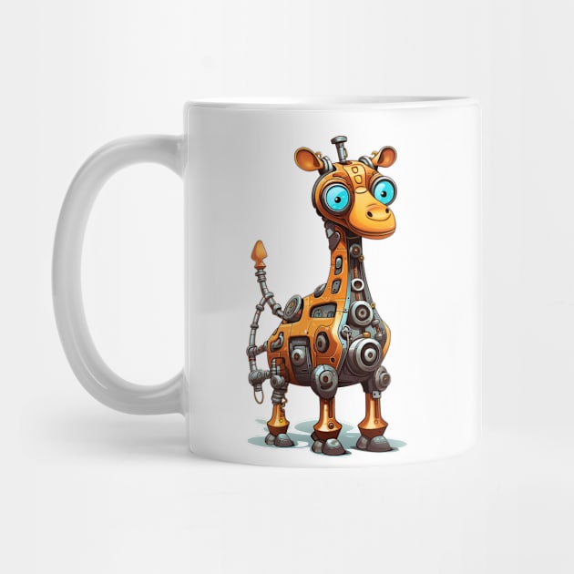 Cartoon giraffe robots. T-Shirt, Sticker. by AndreKENO